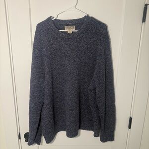 Duluth Trading Co Men's Blue 100% Shetland Wool Sweater. XXL. Causal, preppy.